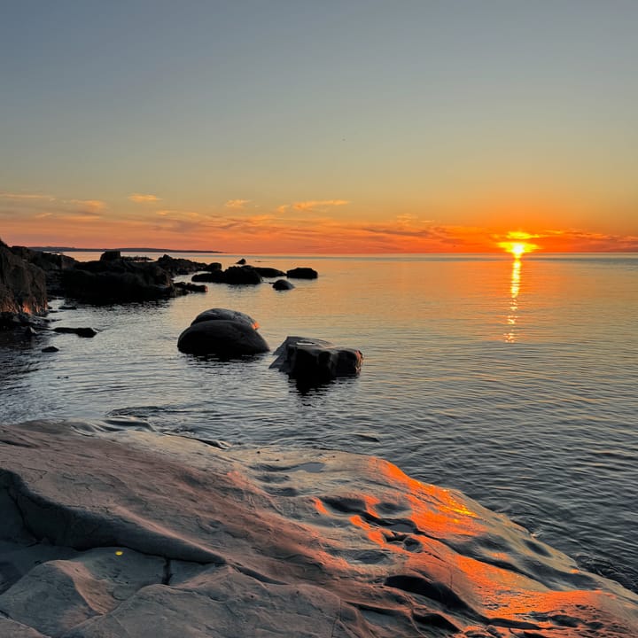 Sunset over St Laurence river